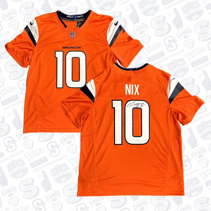 Bo Nix Denver Broncos Autographed Orange Limited Jersey