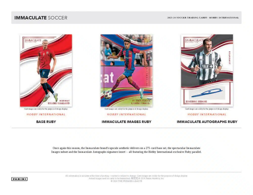 2023-24 Panini Immaculate Soccer International Hobby 6 Box Case
